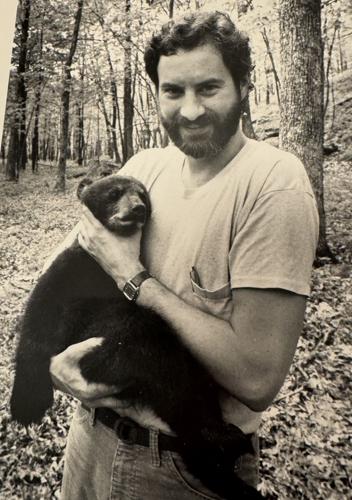 Out outdoors farewell column with bear cub 1 D22.jpg