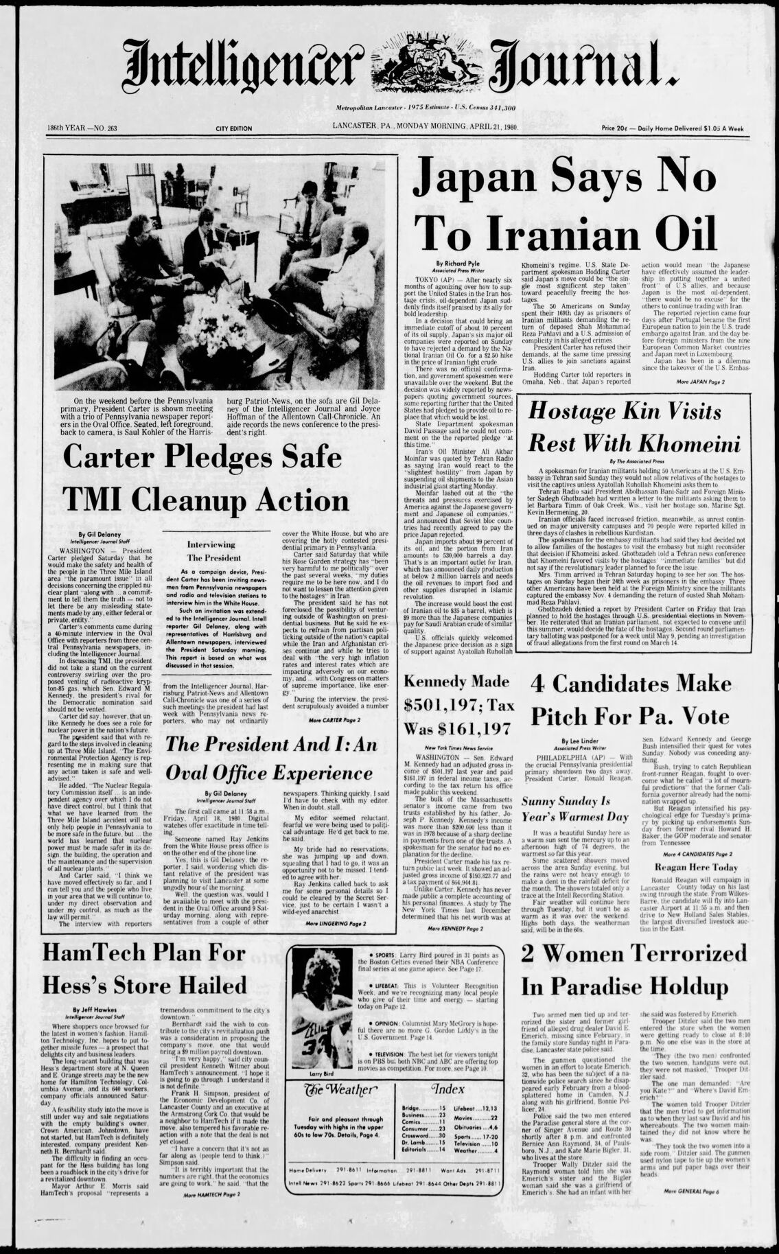 Intelligencer Journal - April 21, 1980